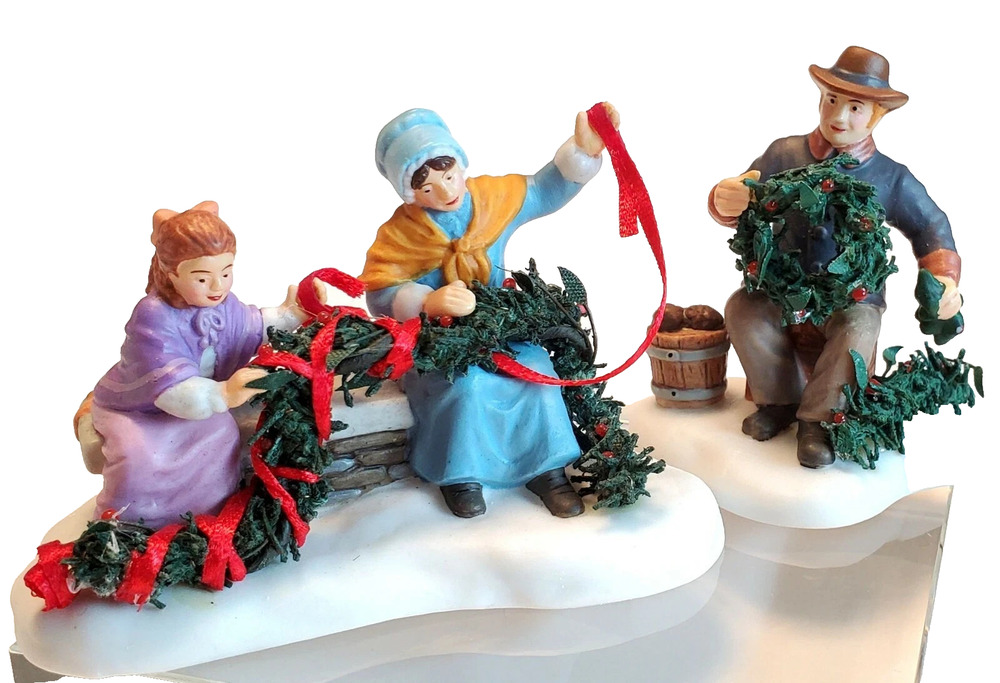 Dept 56 Dickens Village Decorating With Holiday Greenery Accessory Set